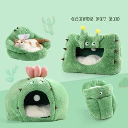 Mats Cactus Shaped Pet Nest, Warm Bed for Cats and Dogs, Sleeping Cave, Winter Mats, Small and Warm