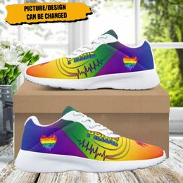 Casual Shoes Fashion LGBT Pride Pattern Design For Women Home Yoga Fitness Shoe Cozy Absorbing Wear-Resistant Ladies Outdoor Sneakers