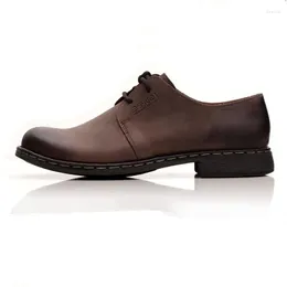 Casual Shoes Retro EUR 37-44 Men's Genuine Leather Lace Up Round Toe Oxfords Chukkas Wedding