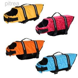 Dog Apparel Summer Dog Life Vest Jacket Reflective Pet Clothes Puppy Swimwear Medium Large Dog Life Jacket Safety Swimming Suit Dog Supplies d240426