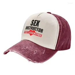 Ball Caps Custom Retro Sex Instructor Baseball Cap For Men Women Cotton Snapback Trucker Hat