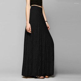 Skirts Slim Looking High Waist Hollow-out Skirt Lace