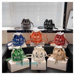 Luxury designer MioZj bucket bag New Womens Bag Plush Hand held Water Bucket Simplified Letter Single Shoulder Crossbody Bags