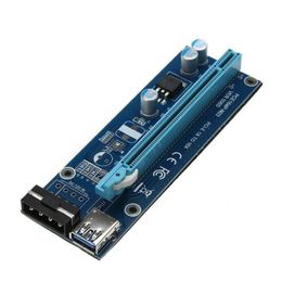 30cm 60cm USB 3 0 PCI-E Express Adapter Card For Bit Coin Mining Cord Wire 1x To16x Extender Riser SATA Power Raiser Cable Compute206i