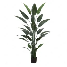 Decorative Flowers Artificial Green Plant Canna Potted Fake Trees Large Simulation Bird Of Paradise Hoja Decoracion