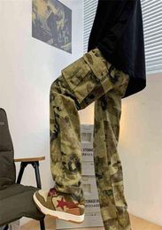 Men039s Pants 2022 Outdoor Camouflage Baggy Men Cargo Pants Y2K Clothes Side Pockets Women Casual Sport Straight Loose Long Tro7716178