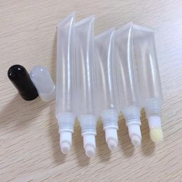 Storage Bottles 100pcs Plastic Cosmetic Tubes 10ml 15ml Empty PE Squeeze Tube For Lip Gloss Makeup Cosmetics Packaging F1096