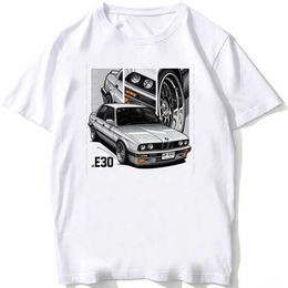 Men's T-Shirts Retro Germany EUDM - E34 M5 Tshirts Summer Men Short Slve Old Legend E30 M3 Classic Car T-Shirt Boy Casual Tops Man White Ts T240425