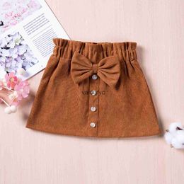 Skirts Toddler Girls Fashion Mini A-line Skirt Girl Cute Sweet Half Dress Bow ldren Solid Skirt for Party Daily Wear 1-4Years H240429