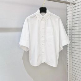 Women's Blouses Off-shoulder Cotton Poplin Loose Shirt Version Of Minimalist Style Wear