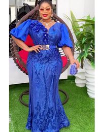 Plus Size African Party Dresses for Women Dashiki Ankara Sequin Wedding Evening Gown Sexy Bodycon Maxi Long Dress Africa Clothes 240423