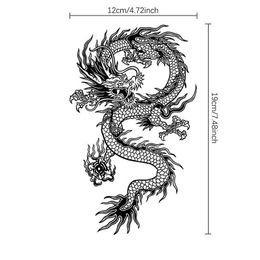 Tattoo Transfer 1PC Chinese Dragon Fake tattoo Water Transfer Waterproof Temporary Sticker Women Men sexy Beauty Body Art Cool Stuff Arm Art 240426