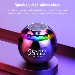 Clocks LED Digital Smart Alarm Clock Wireless BT Speaker Portable LED Screen RGB Colourful Digital Alarm Clock Bedroom Decoration