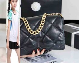 Kids Bags Bag Wallets Designer Tote Bags 36CM Black Gold Buckle AS1162 Luxury Brand design woman's Letter Quilted Chain CC bag lambskin handbag mes