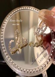 Fashion Women Designer Stud Earrings Stamp Luxury Jewellery Diamond Letter Earing 18K Gold Plated Vintage European Lover Wedding Par5029996