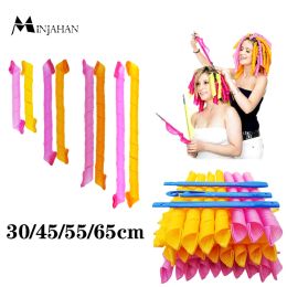 Tools Hair Rollers (30/45/55/65cm) Snail Shape Not Waveform Spiral Round Curls Hair Curler Soft Hair Curler Magic Hair Rollers DIY