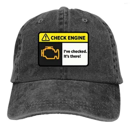 Ball Caps Summer Cap Sun Visor It's There Hip Hop Check Engine Light Cowboy Hat Peaked Hats