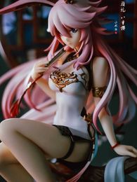 Action Toy Figures 22CM Yae Sakura Popular Shooting Action Game Collapse Gakuen Fantasy Sitting Position Desktop Collection sexy anime figure dolls Y240425P78O