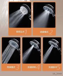 Bathroom Shower Heads New Large 5 Modes Double Sided Shower Head Water Saving Filtration Rainfall Adjustable Nozzle Sprayer Bathroom Accessories