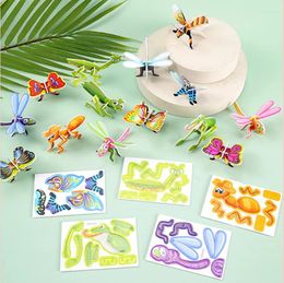 Party Favor 30Pcs Funny Insect Paper Jigsaw Puzzles Educational Toys For Kids Birthday Favors Giveaway School Rewards Pinata Fillers