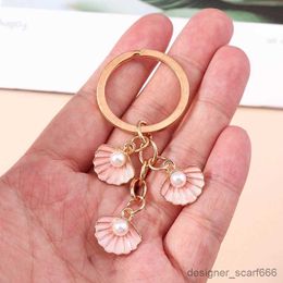 Keychains Lanyards Cute Summer Beach Shell Charms Keychain for Car Key Souvenir Gifts for Women Men Handbag Pendants Keyrings DIY Accessories