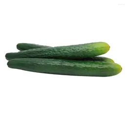 Decorative Flowers 3Pcs Artificial Cucumber Vegetable Lifelike Model Fruits Ornaments For Home Kitchen House Table Show Decoration