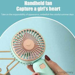 Electric Fans Mini Portable Fan Handheld USB Charging Fan Strong Wind Power Mini Desktop Air Cooler Outdoor Travel Hand Fans Ventilation Fan