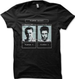 Shirts Cartoon Print Short Sleeve T Shirt Free Shipping Fight Club Tyler Durden Character Selection Game Printed Tshirt 9129