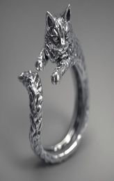s1966 fashion Jewellery cat ring vintage black sliver opening adjustable cat ring8413967