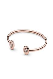 Rose gold Signature Open Bangle Bracelet Original Box for 925 Sterling Silver Cuff Bracelet Set for Women7341179