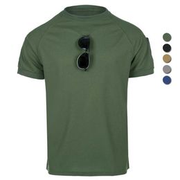 T-shirty letnie taktyczne męskie mąki o krótkim rękawie unisex szybkie suszenie plus trening treningowy top specjalne T-shirt 240426