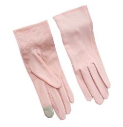 Sun protection gloves for women in summer pure cotton touch screen thin breathable anti slip short riding gloves spring and autumn9718716