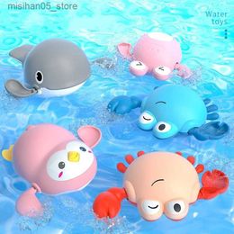 Sand Play Water Fun Baby Shower Toy Childrens Swimming Clockwork Doll Cute and Bathroom Animal Q240426