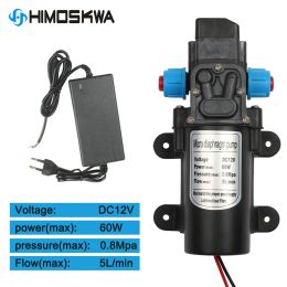 Pumps Dc 12v 60w Micro Electric Diaphragm Water Pump Automatic Switch 5l/min High Pressure Car Washing Spray Water Pump 0.8mpa 5l/min