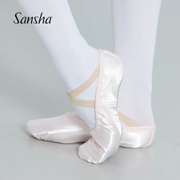 Boots Sansha Adult Ballet Shoes Quality Satin Suede Sole Ballet Dance Shoes For Girls Women Men Pink/Red/Black/Gold NO.88S