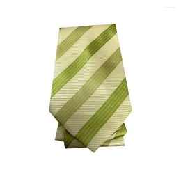 Bow Ties Green Striped For Men Casual Business Wide Work Neckties Women Accessory Dots Plaid Silk Tie Male Wedding Party Gravate