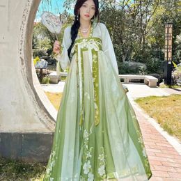 Chinese Style Elegant Hanfu Dress Set Cosplay Fairy Costume Dress Tang Dynasty Traditional Women Vintage Princess Dance Robes 240418