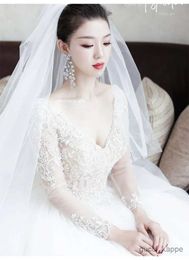 Wedding Hair Jewelry 2T Cut Edge Wedding Veil 3 Meters Width Soft Bridal Veils With Comb Bride Veils Wedding Accessories