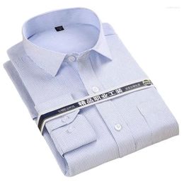 Men's Dress Shirts The Est Recommend S To 8xl Plus Simple Style Business Plaid/striped Long Sleeve Turndown Collar Easy Care