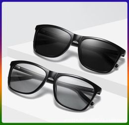 Retro Square Pochromic Polarized For Mens Male Sunglasses Chameleon Transition Lens UV400 Anti Glare Reduce Eye Fatigue1621450
