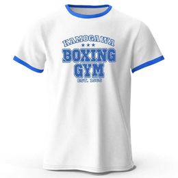 Men's T-Shirts Mens Boxing Gym T-shirt 100% Pure Cotton Retro Printed Sports T-shirt Mens Summer Top Sportswear J240426