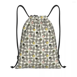 Shopping Bags Scribble Acorn Cup Slate Orla Kiely Print Drawstring Backpack Women Men Sport Gym Sackpack Foldable Training Bag Sack