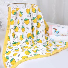 Blankets Summer Born Baby Muslin Cottton Blanket 4Layer Infant Mulit-Use Gauze Bath Towel For Children Nap Bedding Quilt