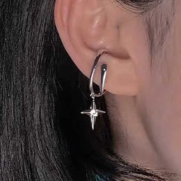 Charm 1Pc Shiny Silver Color Crystal Cross Non-Piercing Cuff Ear Clip Earring For Women Rhinestone Fake Cartilage Piercing Jewelry