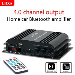 Amplifier S269 4*400W 4.0CH Mini Power Amplifier Audio Karaoke Home Theatre Amplifiers Home Car Bluetooth Wireless Amplifier USB/SD AUX