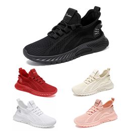 Free Shipping Men Women Running Shoes Solid Black White Beige Pink Red Increase Comfortable Mens Trainers Outdoor Sneakers Size 36-41 GAI