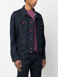 Designer Men Jackets Spring Kiton Blouson Button-up Denim Jacket Autumn Winter Coat Long Sleeve Outerwear for Man