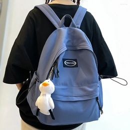 School Bags Cute Small Lady Blue Backpack Waterproof Nylon Female Kawaii Bag Teenage Girl College Student Women Backpacks Fashion
