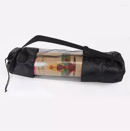 Shopping Bags Black Yoga Backpack Mat Bag Waterproof Nylon Pilates Carrier Mesh Adjustable Strap Sport Tool Convenience