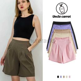 Women's Shorts Women Shorts 2024 Summer Candy Colours Casual high waist loose half shorts for girls Soft Cool female Outwear Shorts d240426